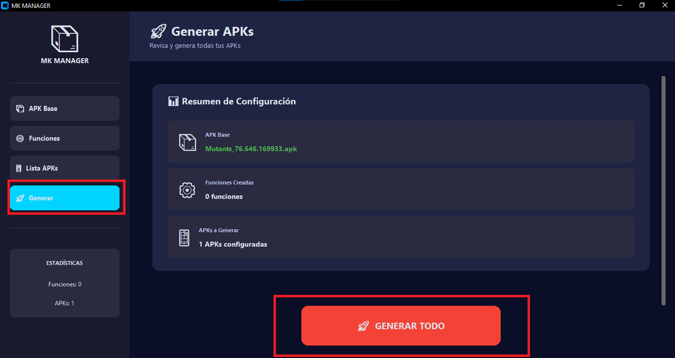 Generar APK